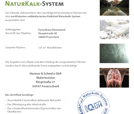 NaturKalk-System_Echtheitszertifikat NaturKalk-System_Echtheitszertifikat