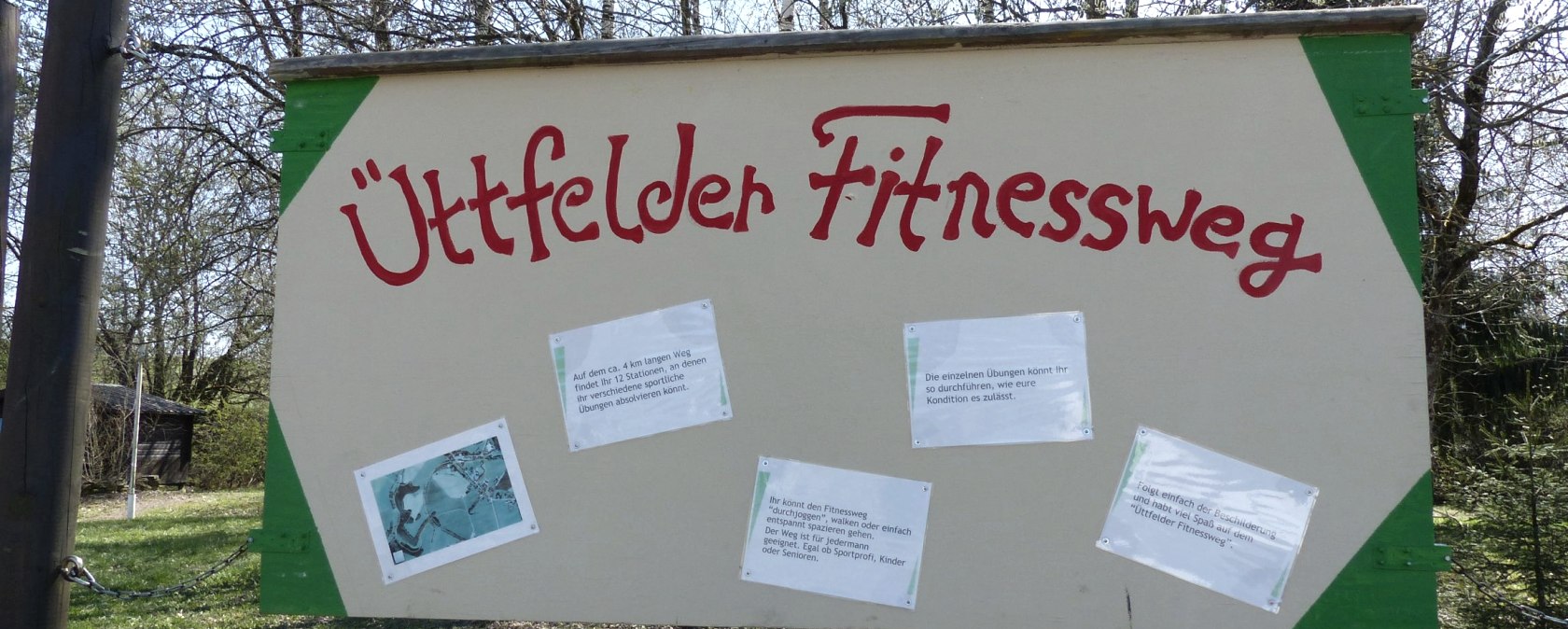 Start Üttfelder Fitnessweg, © Tourist-Information Islek Start Üttfelder Fitnessweg, © Tourist-Information Islek