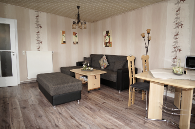 Wetblickbungalow Wohnzimmer, © Gerta Zwicker Wetblickbungalow Wohnzimmer, © Gerta Zwicker
