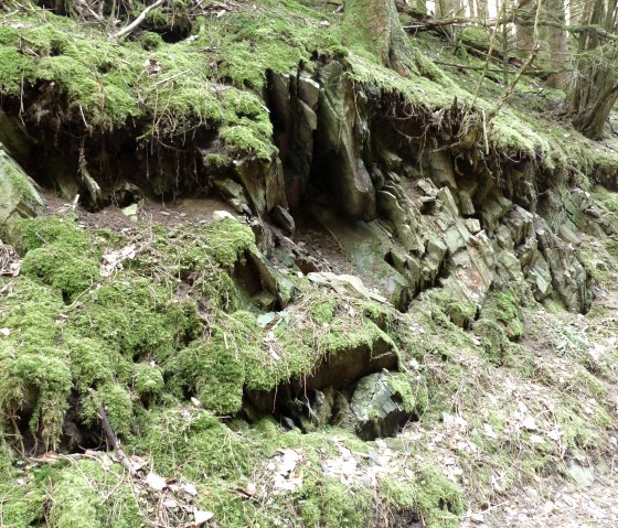 Rocky slope along the path, &copy; Tourist-Information Islek, Ingrid Wirtzfeld