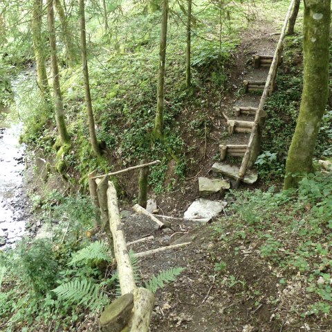 Path and stairs on the Dierbach, &copy; Tourist-Information Islek