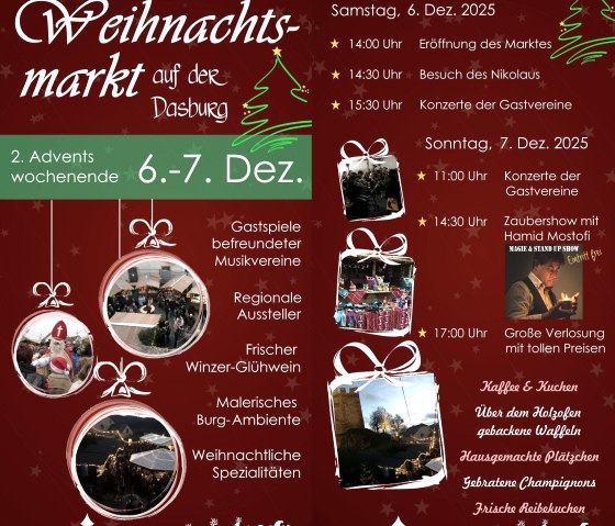 Programm Weihnachtsmarkt, © Musikverein Dahnen-Dasburg